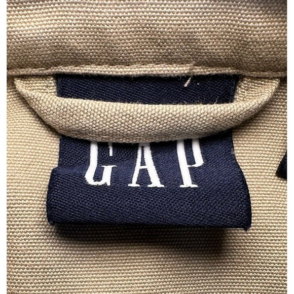 Gap Log Jacket Trench Coat Women's Size XS Khaki Vintage 90's Pockets Button Up - Picture 11 of 11